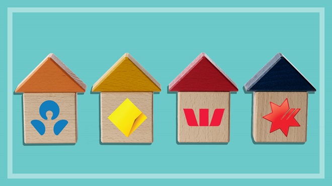 big_four_bank_logos_on_toy_block_houses